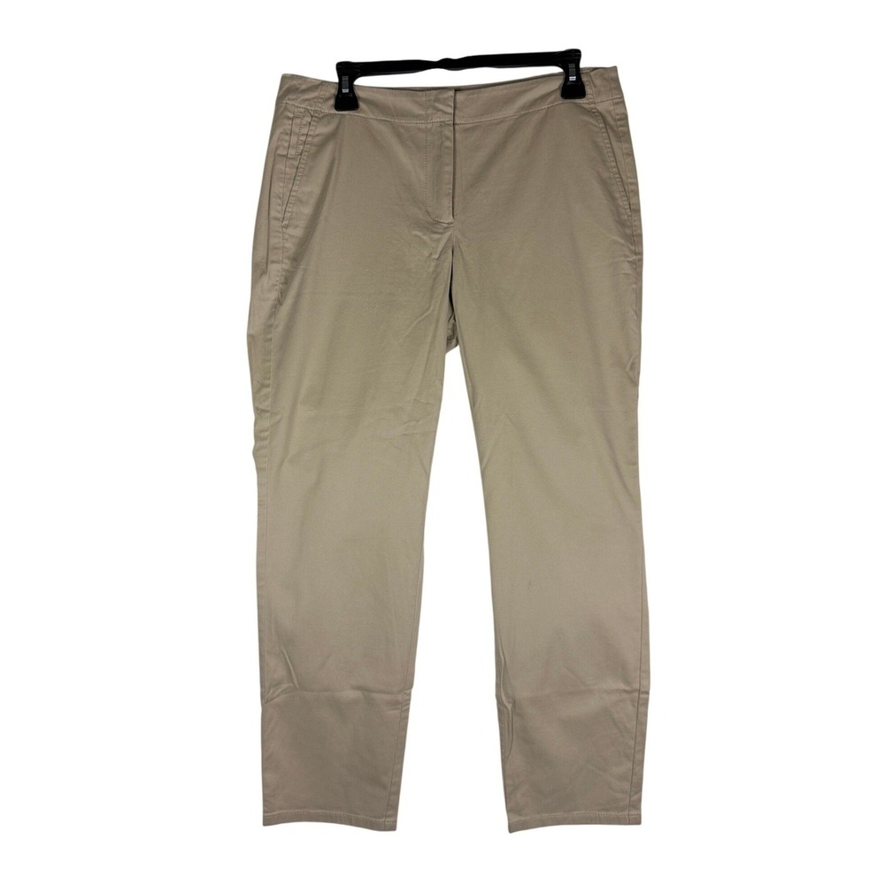 J. Jill Live-In Chino Pants Womens 8 Missy Cashew Tan Straight Leg Stretch NWT